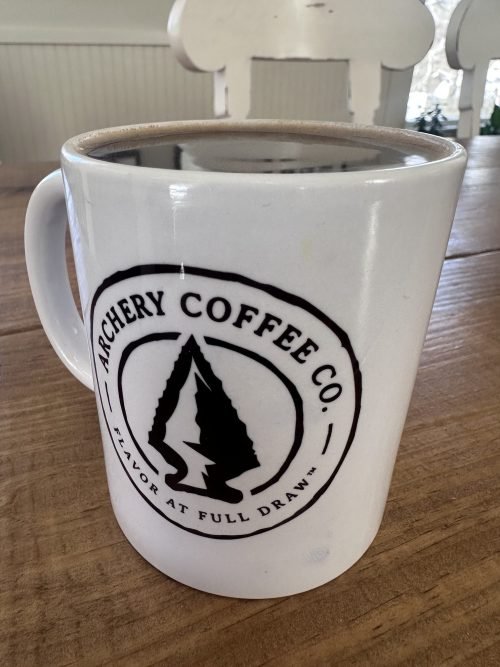 cup of archery coffee